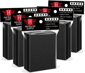 500 Pcs Black Card Sleeves Toploaders for Trading Card, Soft Penny Card Sleeves Card Protectors Plastic Card Holders Fit for MTG, Baseball Card, Sports Cards, Game Card Standard Cards