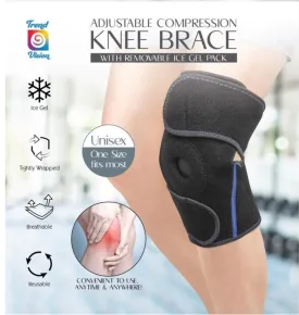 Adjustable Compression Knee Brace with Removable Ice Gel Pack