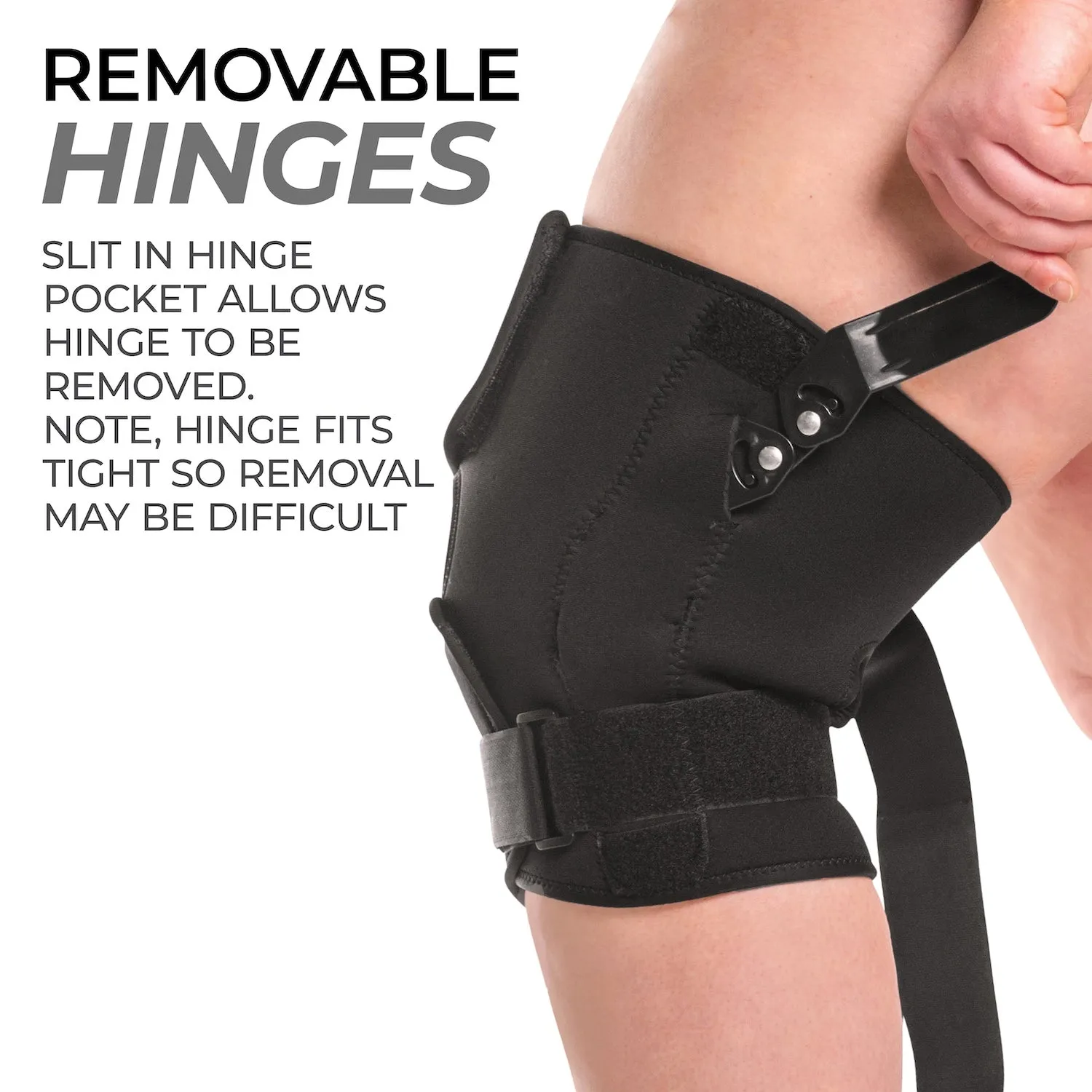 Bariatric Plus Size Hinged Knee Brace | Wraparound Meniscus & Joint Support with Stability Straps