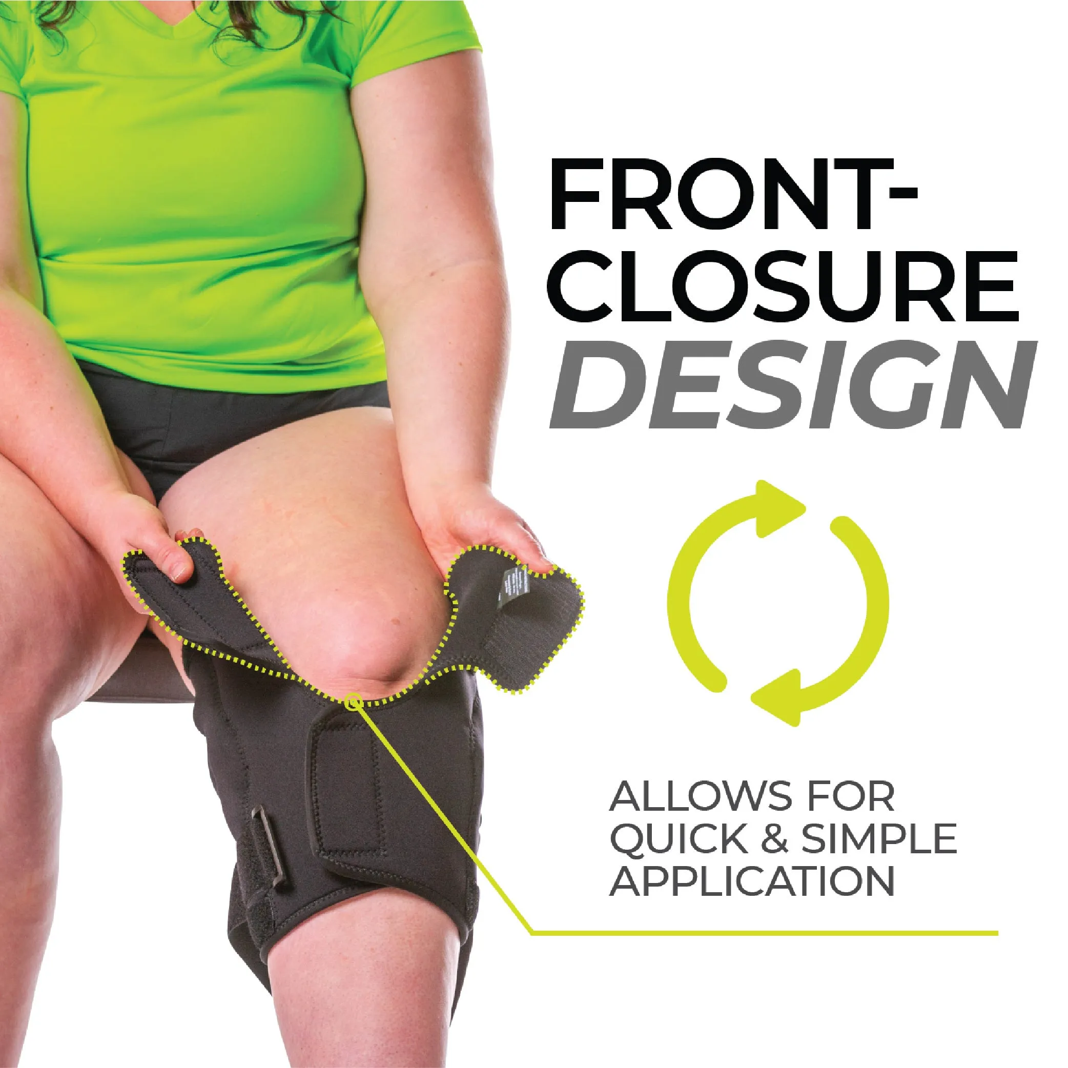 Bariatric Plus Size Hinged Knee Brace | Wraparound Meniscus & Joint Support with Stability Straps