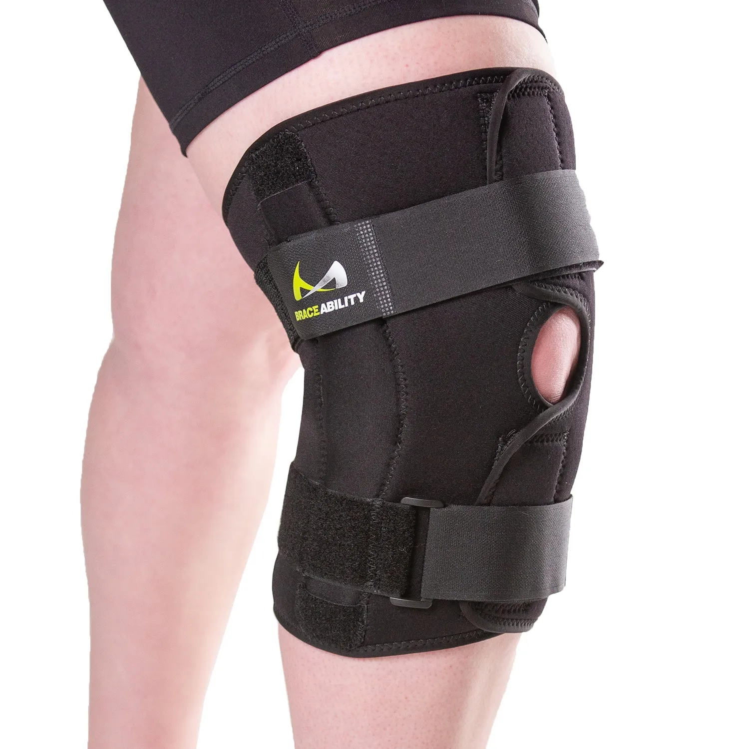 Bariatric Plus Size Hinged Knee Brace | Wraparound Meniscus & Joint Support with Stability Straps