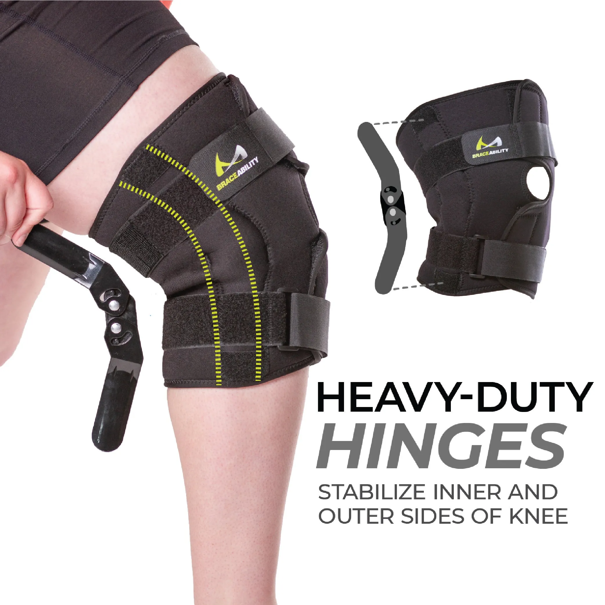 Bariatric Plus Size Hinged Knee Brace | Wraparound Meniscus & Joint Support with Stability Straps