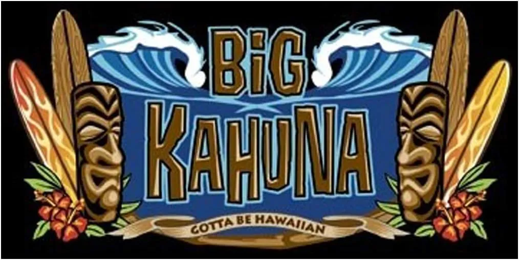 Big Kahuna Tiki Surfboard Beach Towel - 60 x 30 inches