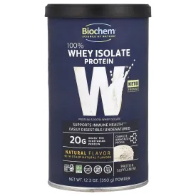 Biochem, 100% Whey Isolate Protein, Natural, 12.3 oz (350 g)