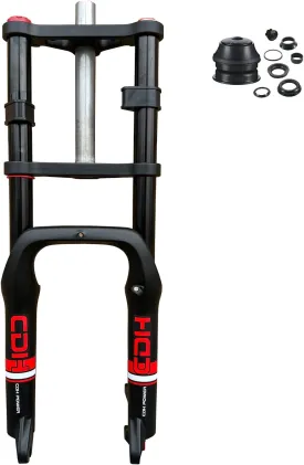 CDHPOWER 20" Air Suspension Bicycle Fork 4.0" Fat Tire Bike Fork, Double Shoulder, 9mm Quick Release, Disc Brake E-Bike