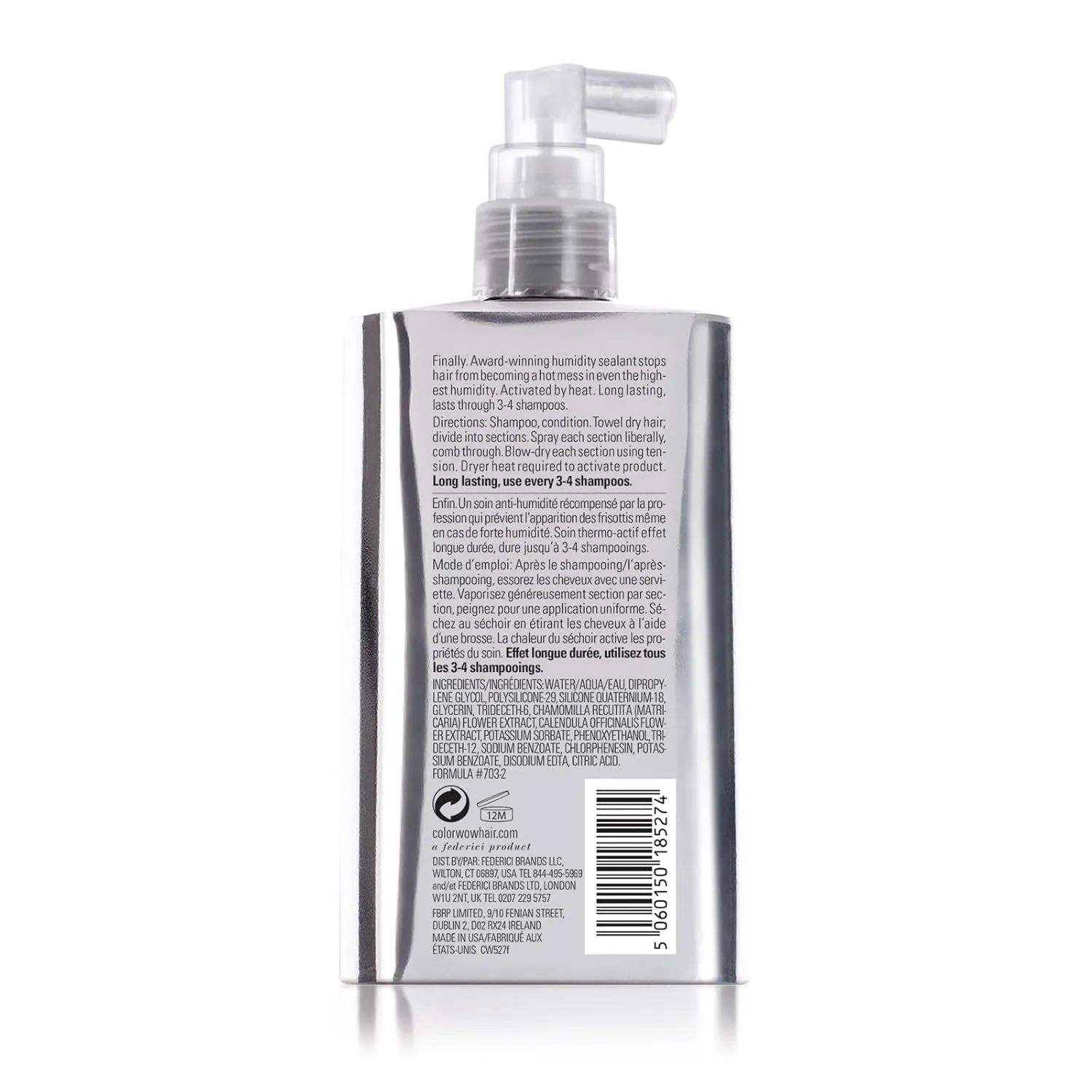 COLOR WOW Dream Coat Supernatural Spray  Keep Your Hair Frizz-Free and Shiny No Matter the Weather with Award-Winning Anti-Humidity Treatment