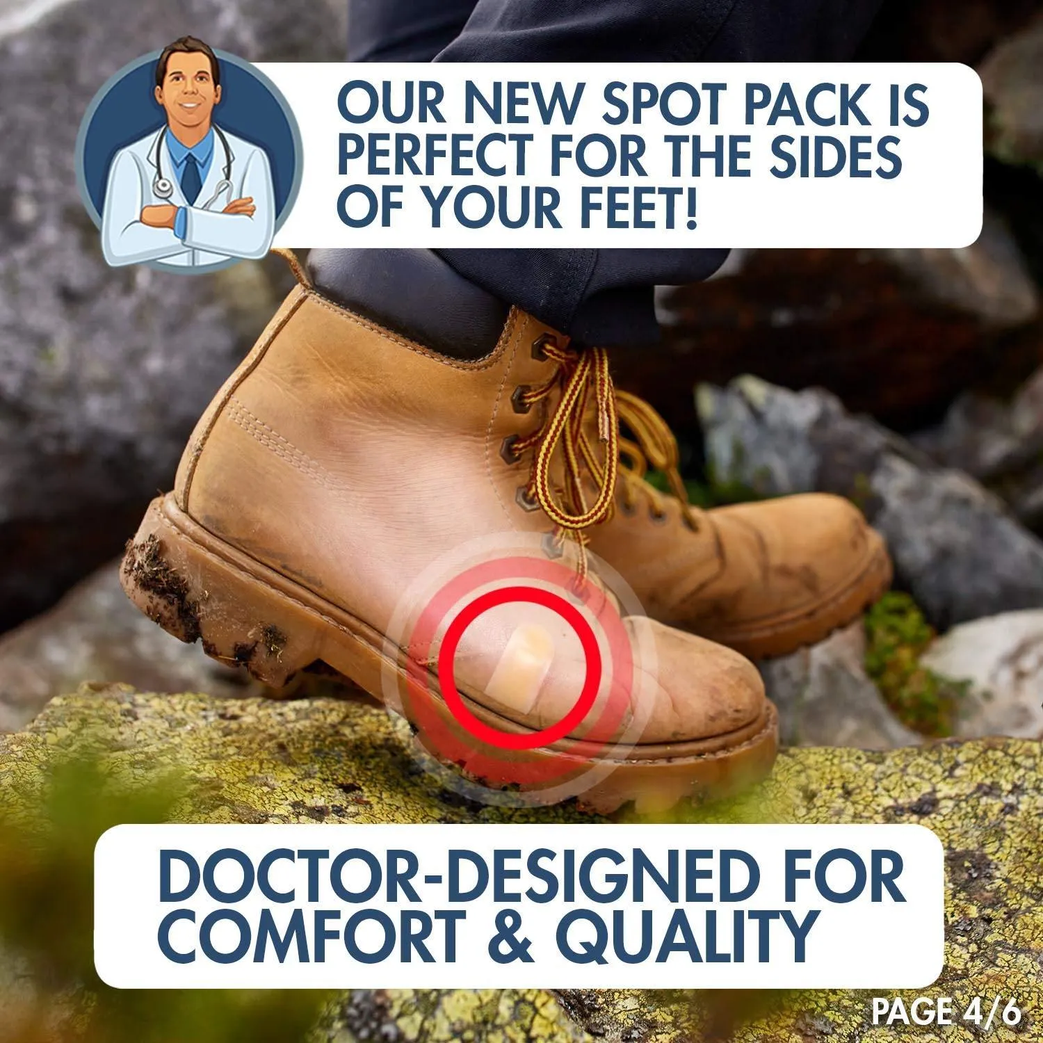 Dr. Frederick's Original Better Blister Bandages - 10 ct Spot Pack -- for Rapid Blister Prevention & Recovery