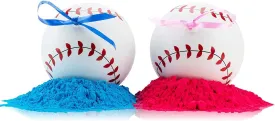 Gender Reveal Baseball with Pink and Blue Powder