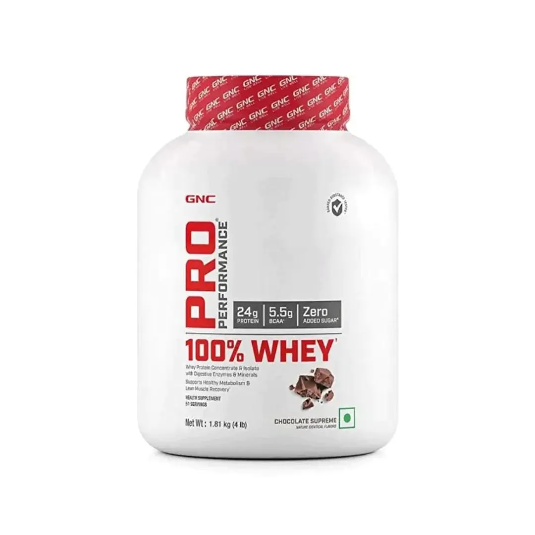 GNC Pro Performance 100% Whey Protein Powder (24g Protein) 4 lbs