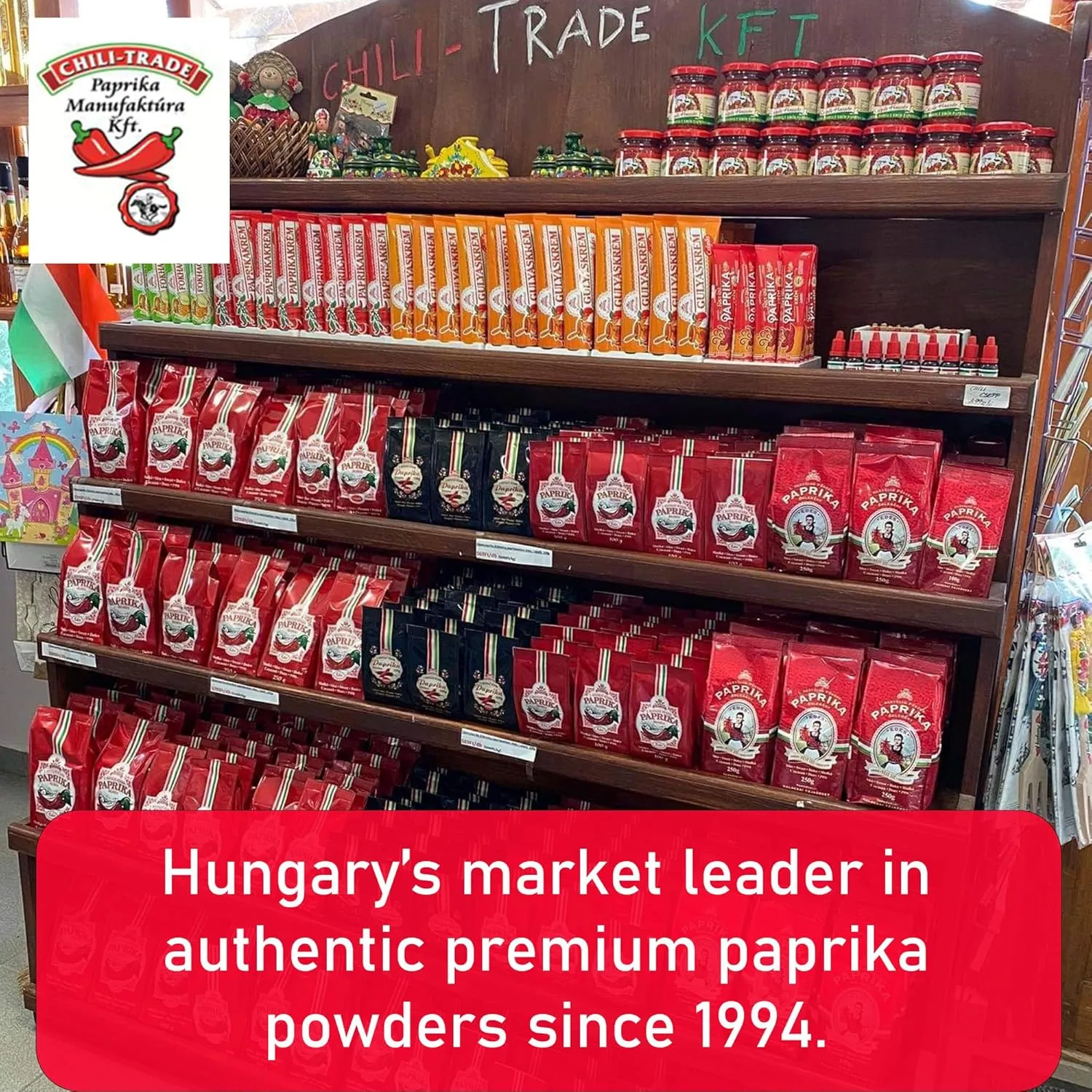 Hungarian Sweet Paprika (3.5oz/100g) Imported from Kalocsa, Hungary