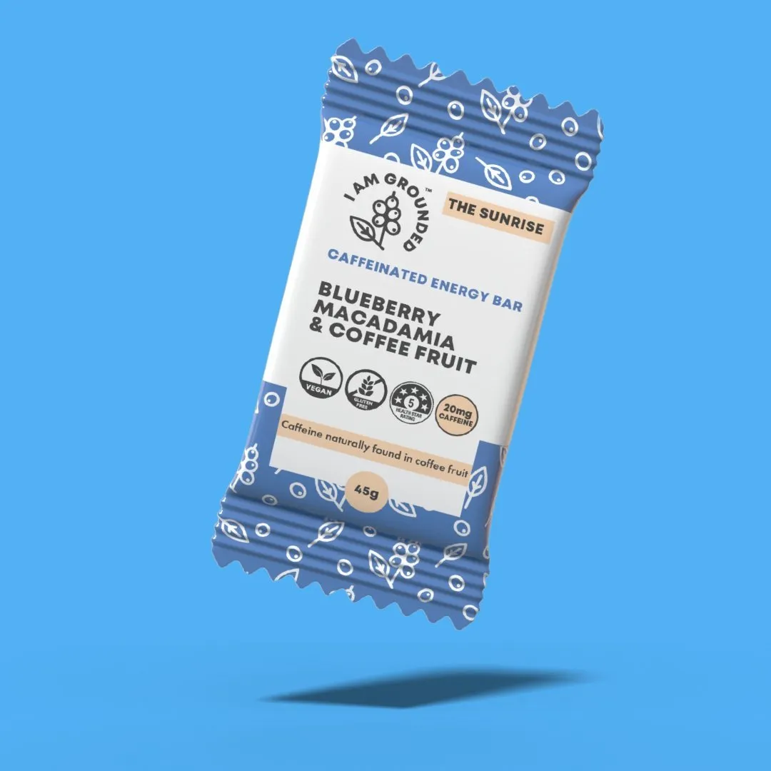 I Am Grounded THE SUNRISE- Blueberry, Coconut & Coffee Fruit Box (V) (GF) - 1/4 Pallet (192 Boxes x 10 Packs)