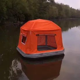 Inflatable Floating Tent Easy Set Up Camping Tent Fishing Raft Boat for Pool Lake Calm Waters