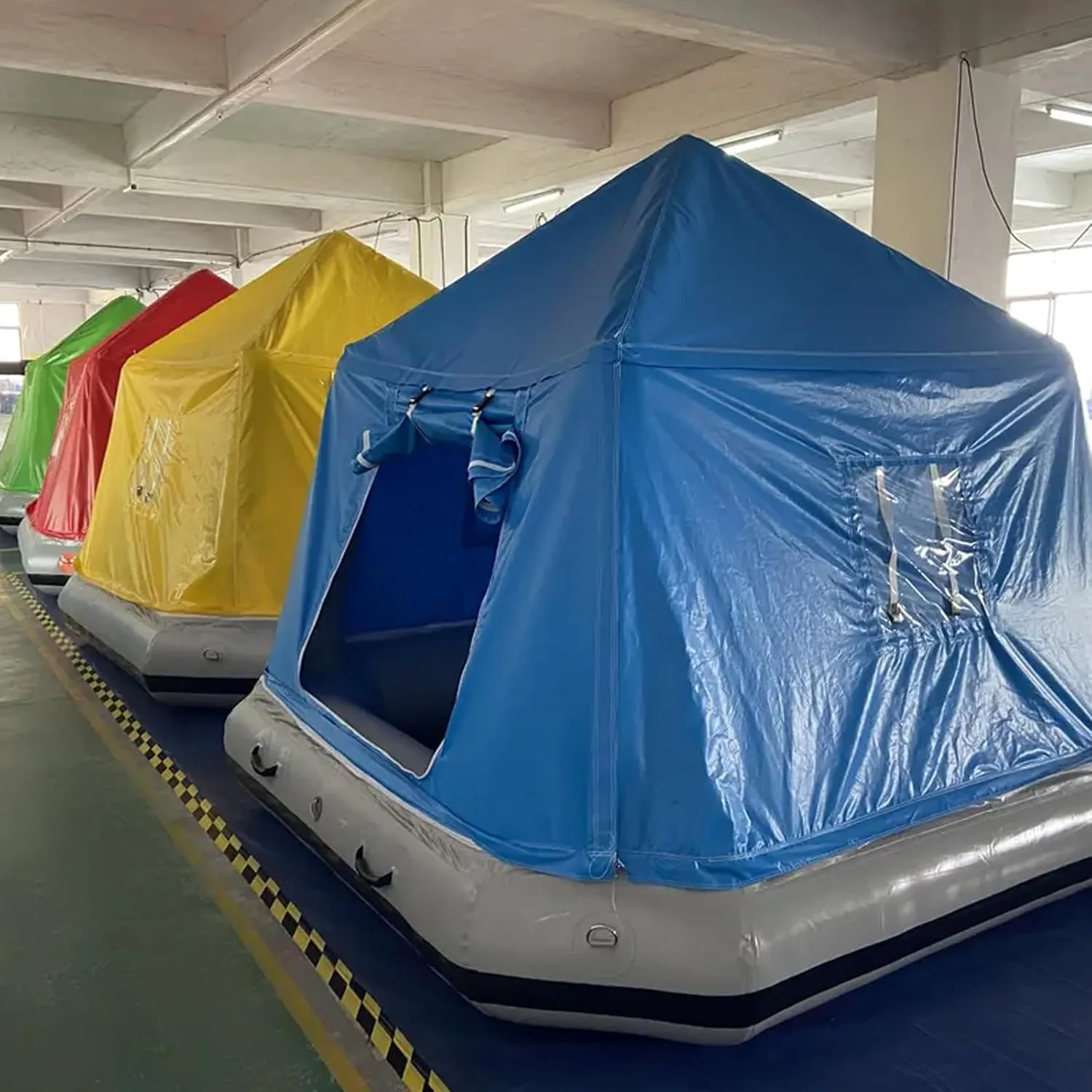 Inflatable Floating Tent Family Camping Shoal Water Raft Tent Inflatable Fishing Boat
