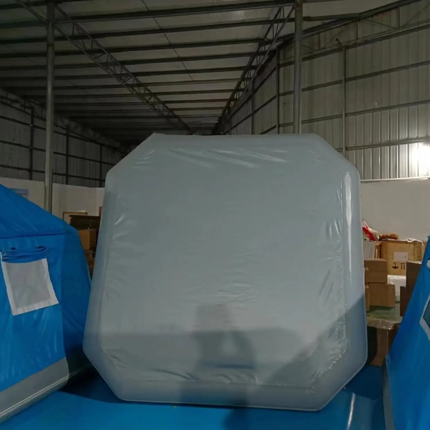 Inflatable Floating Tent Family Camping Shoal Water Raft Tent Inflatable Fishing Boat