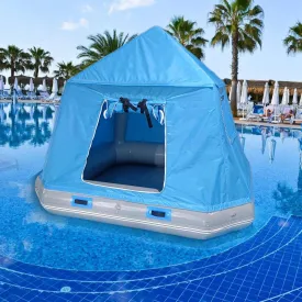 Inflatable Floating Tent Family Camping Shoal Water Raft Tent Inflatable Fishing Boat