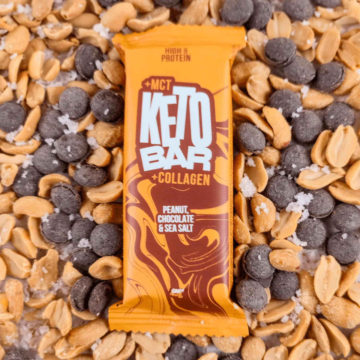 Keto Collagen Bar - Peanut, Chocolate & Sea Salt