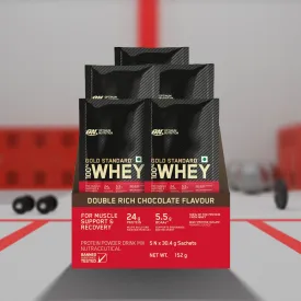 Optimum Nutrition Gold Standard 100% Whey Protein Powder 5 Sachet- (Double Rich Chocolate)