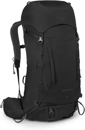 Osprey Kestrel 38L Men's Backpacking Backpack, Black, L/XL