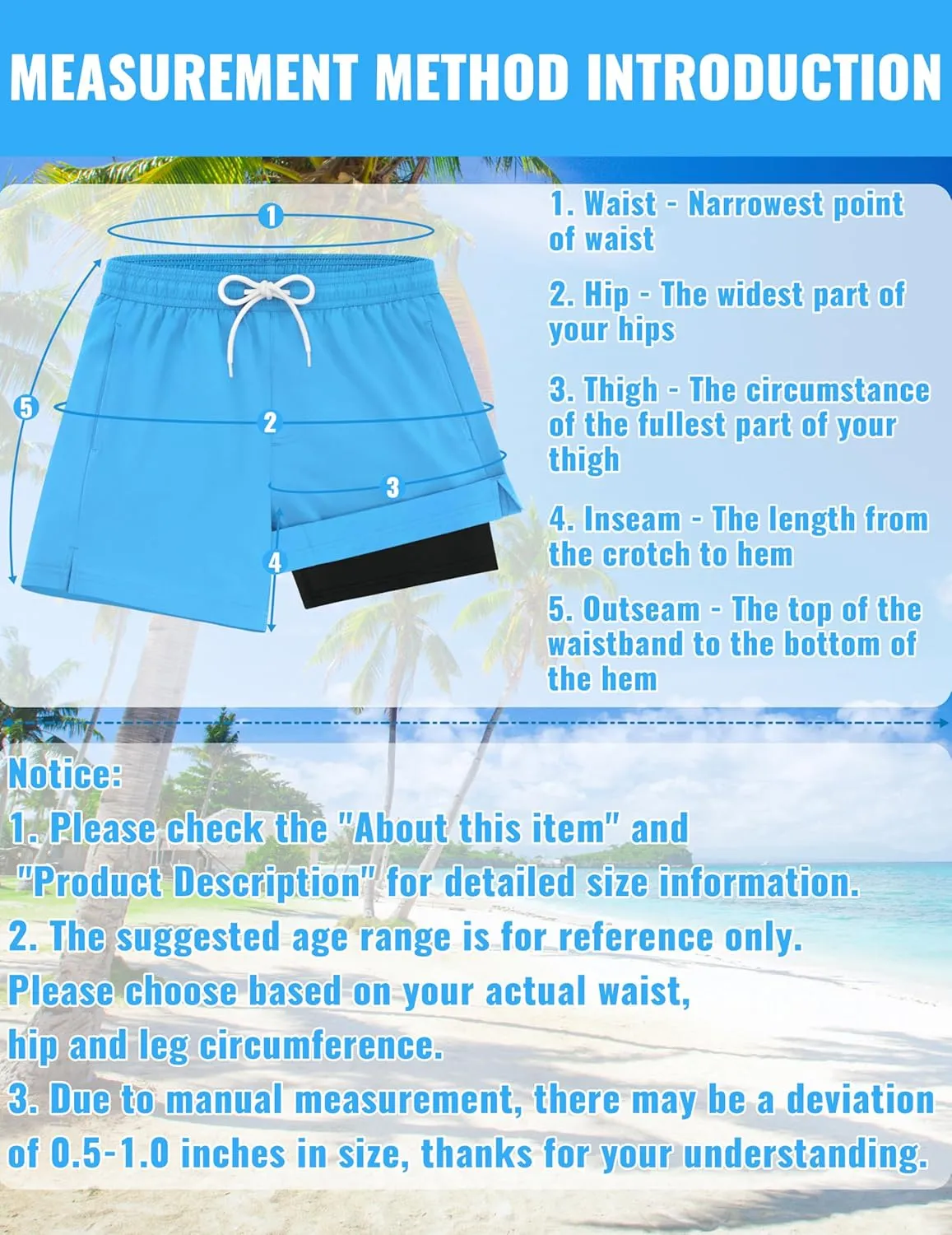 Sarfel Mens Swim Trunks 5 Inch Mens Bathing Suit with Compression Liner Men's Board Shorts Men's Swimwear Quick Dry Swimsuit