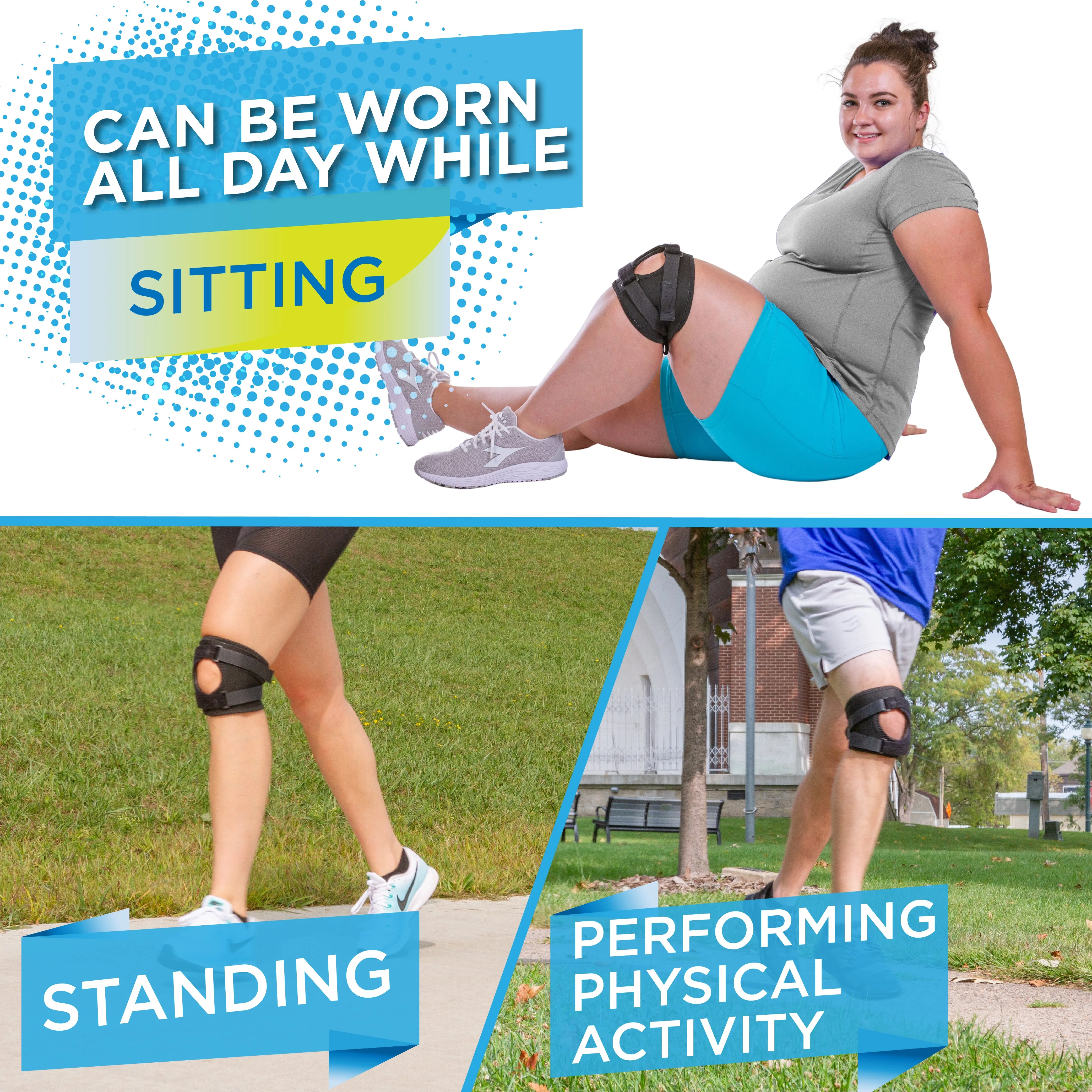 Short & Lightweight Patella Tracking Brace for Runner's Kneecap Pain, Dislocation & Subluxation