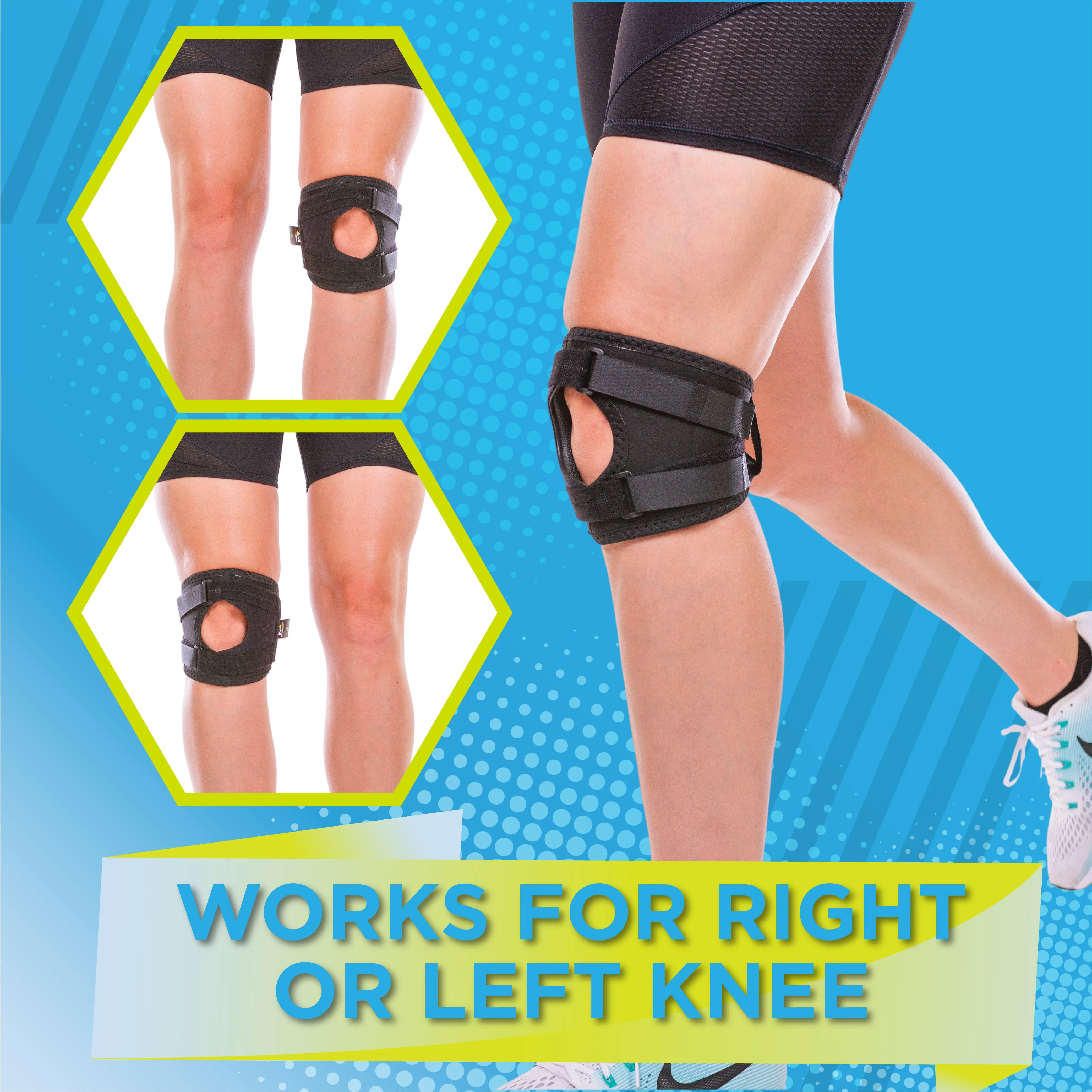 Short & Lightweight Patella Tracking Brace for Runner's Kneecap Pain, Dislocation & Subluxation