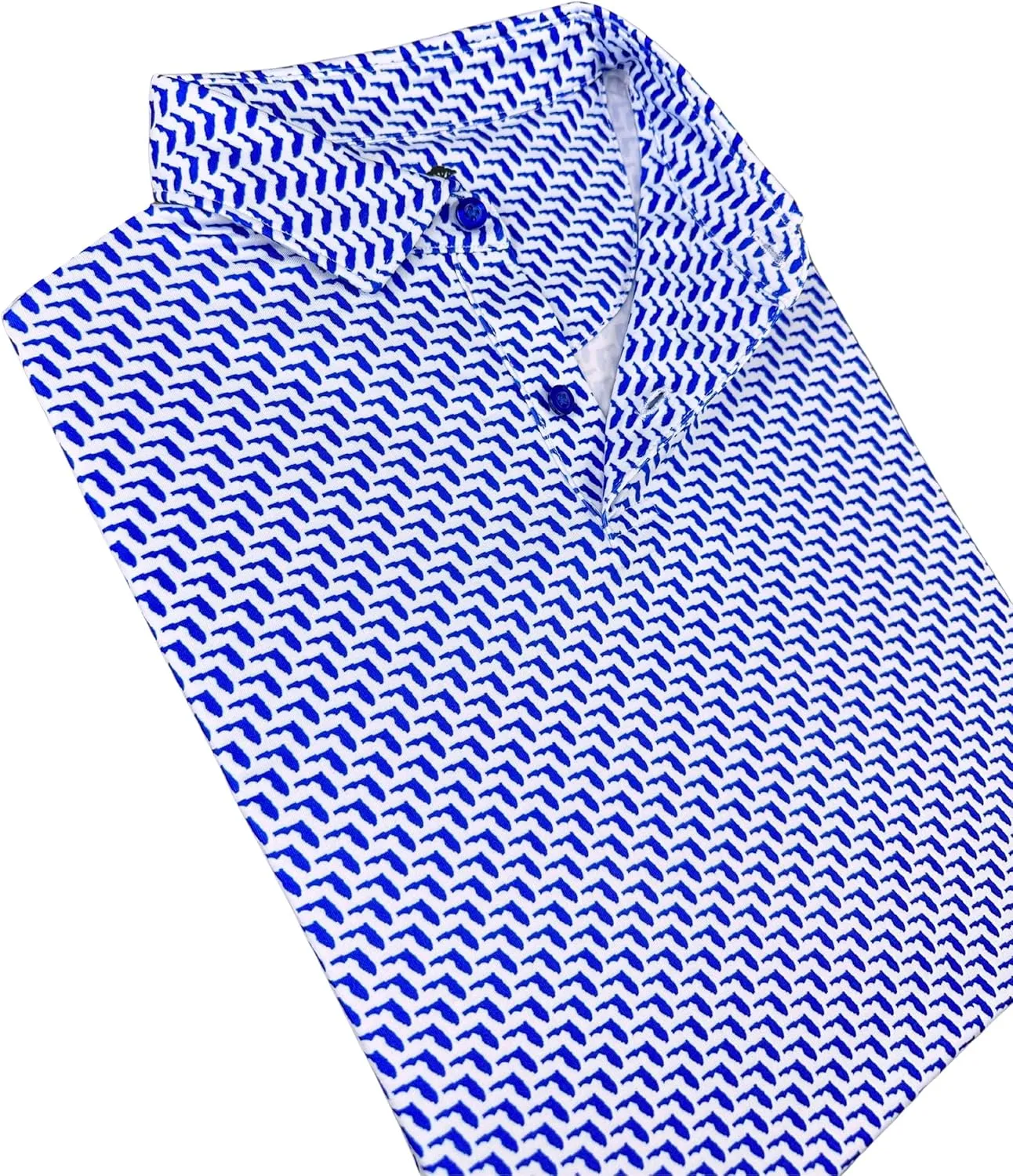 State Print Golf Shirt for Men ??Mens University Polo Moisture Wicking Dry Fit Performance Short Sleeve Regular Fit