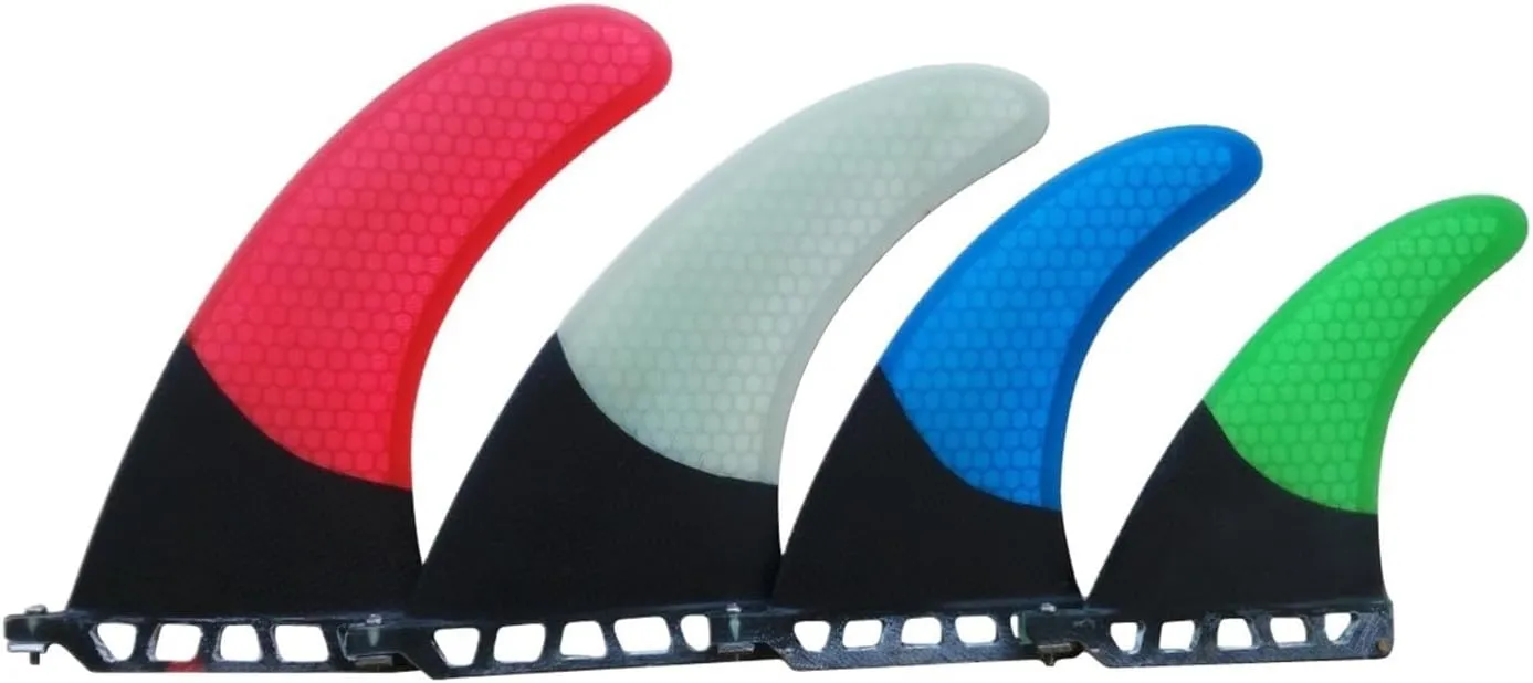 Surf Board Yep.surf Longboard Fin 6 Inch Fiberglass Sup Fin Honeycomb Single Fin Paddleboard Fin(Blue 6 inch)