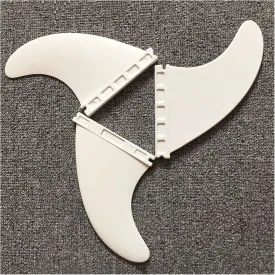 Surfboard Tail Thruster 3 Colors Surf Fins 3Pcs/Set Plastic Nylon Fiberglass Inflatable Paddle Board Surfboards Fins Surfing Accessories for Surfboard Modification (Color : 437 White)