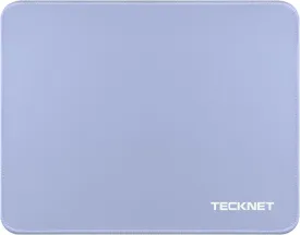 TECKNET Mouse Pad 270 x 210 x 3 mm with Anti-fray Stitchin, Waterproof Surface & Non-Slip Rubber Base with Stitched Edges Gaming Mouse Mat for LaptopCompatible with Laser and Optical Mice - LT.Blue