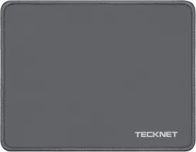 TECKNET Mouse Pad with Anti-fray Stitchin, Waterproof Surface & Non-Slip Rubber Base with Stitched Edges Gaming Mouse Mat for LaptopCompatible with Laser and Optical Mice - Dark Gray