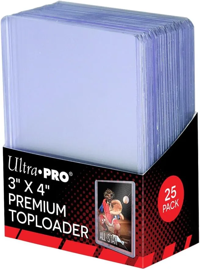 Ultra Pro 3" x 4" Super Clear Premium Toploader Card Protector | 25-Count per Pack | 1-Pack